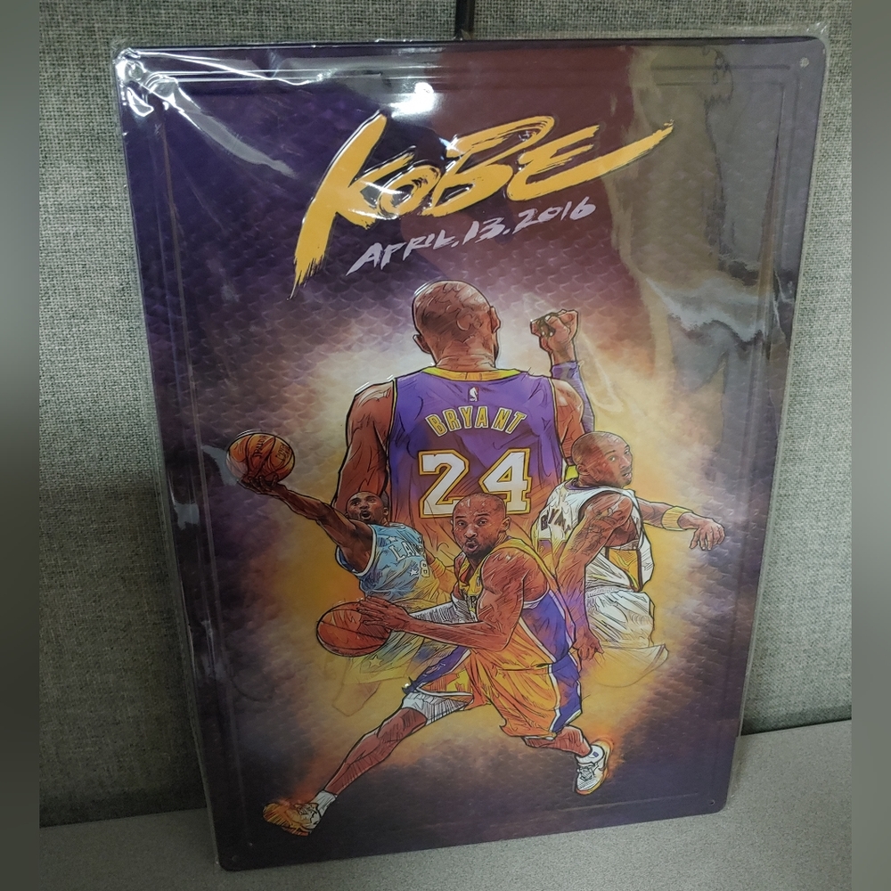 Kobe Bryant Metal Tin Poster